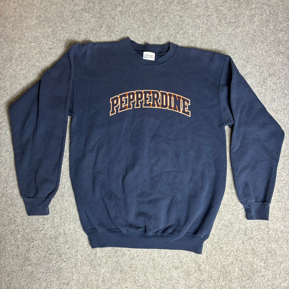 Port & Company Sweatshirt Mens Large Navy Blue Excellent Pepperdine Collegiate